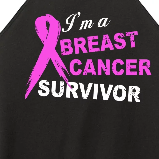 I'm A Breast Cancer Survivor Women’s Perfect Tri Rocker Tank