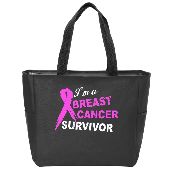 I'm A Breast Cancer Survivor Zip Tote Bag