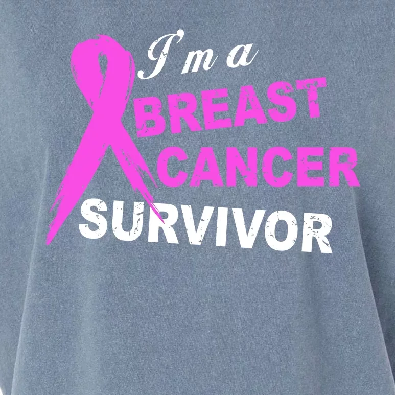 I'm A Breast Cancer Survivor Garment-Dyed Women's Muscle Tee