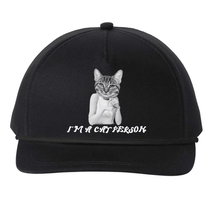 I'm A Cat Person Snapback Five-Panel Rope Hat