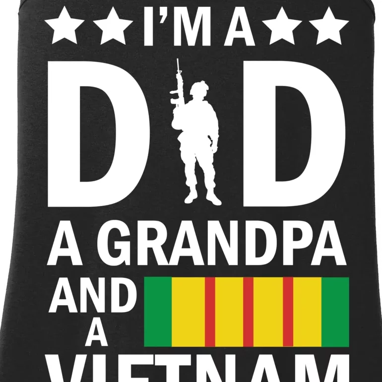 I'm A Dad A Grandpa and A Vietnam Veteran Ladies Essential Tank