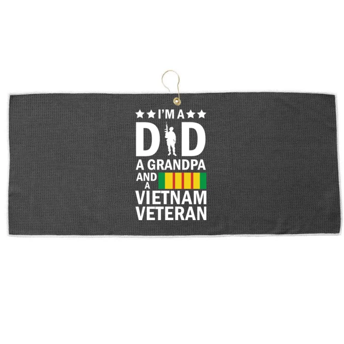 I'm A Dad A Grandpa and A Vietnam Veteran Large Microfiber Waffle Golf Towel