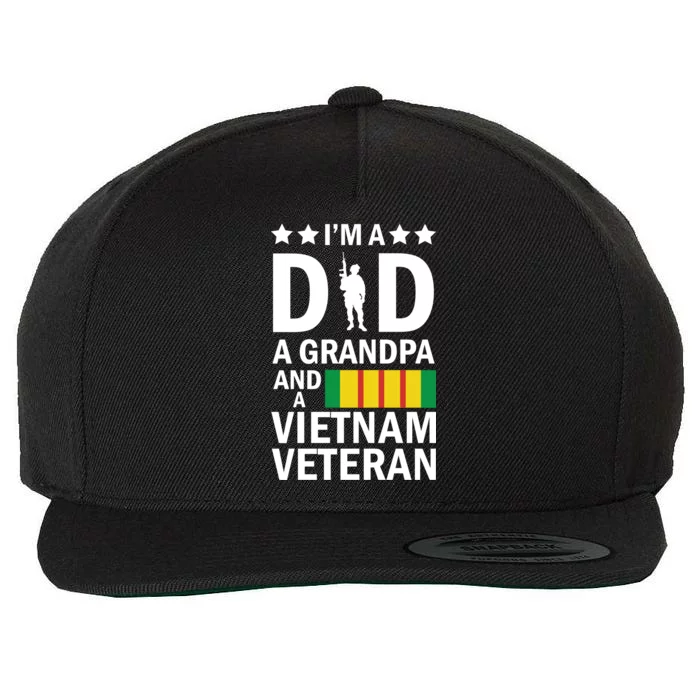 I'm A Dad A Grandpa and A Vietnam Veteran Wool Snapback Cap