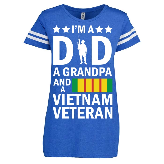 I'm A Dad A Grandpa and A Vietnam Veteran Enza Ladies Jersey Football T-Shirt