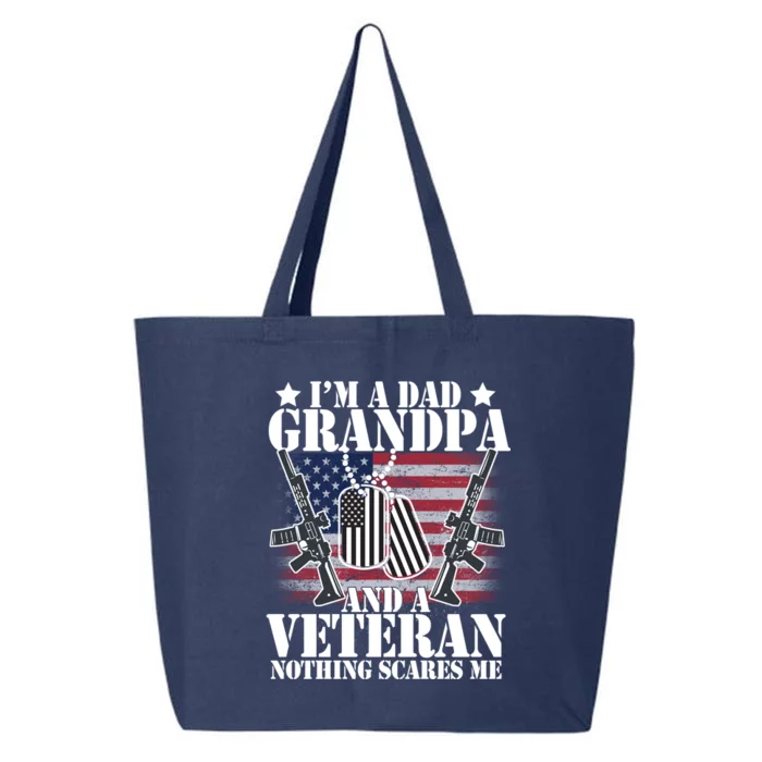 I'm A Dad Grandpa Veteran Nothing Scares me 25L Jumbo Tote