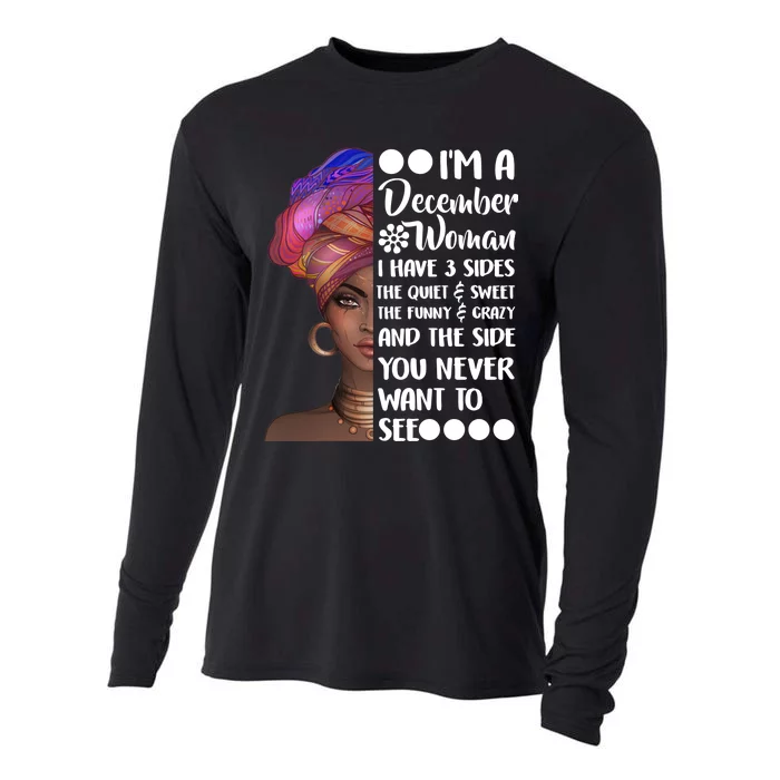 I'm A December Woman Cute Birthday Cooling Performance Long Sleeve Crew