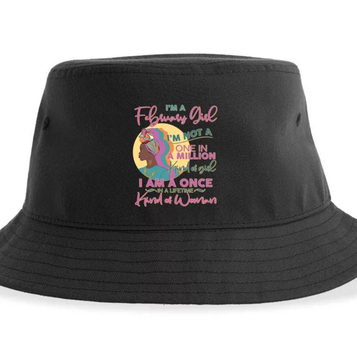 I'm A February Girl I Am A Once In A Lifetime Kind Of Woman Sustainable Bucket Hat