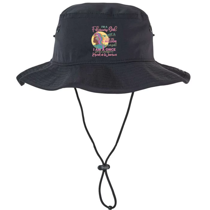 I'm A February Girl I Am A Once In A Lifetime Kind Of Woman Legacy Cool Fit Booney Bucket Hat