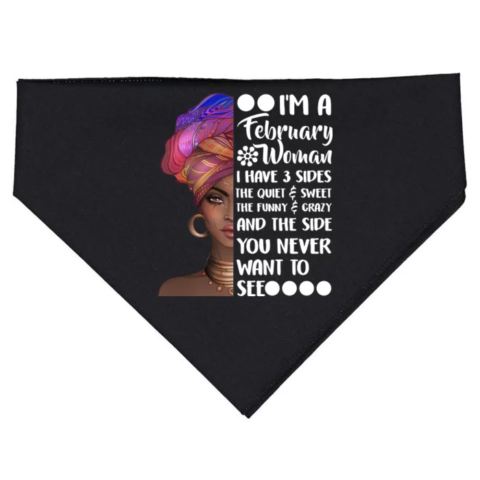 I'm A February Woman USA-Made Doggie Bandana