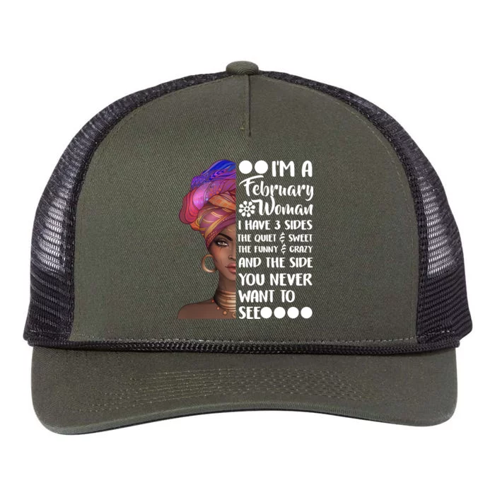 I'm A February Woman Retro Rope Trucker Hat Cap