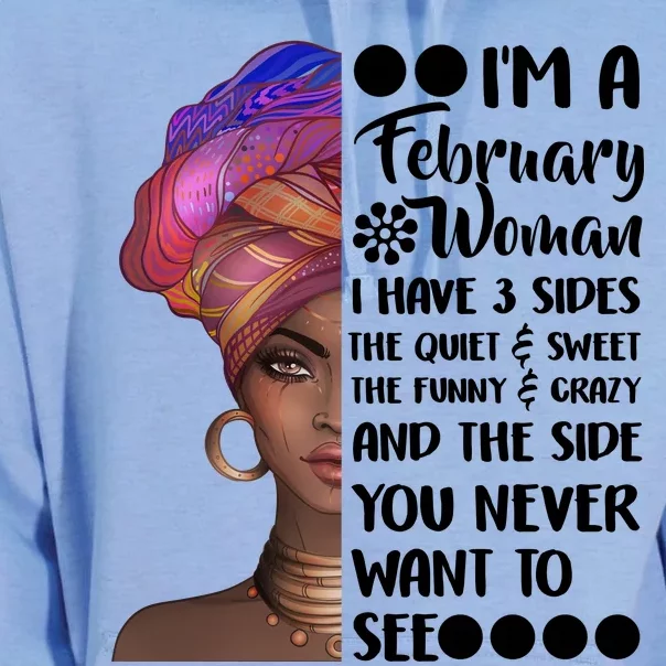 I'm A February Woman Unisex Surf Hoodie