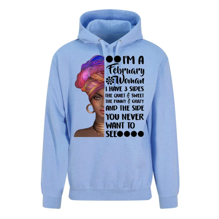 I'm A February Woman Unisex Surf Hoodie