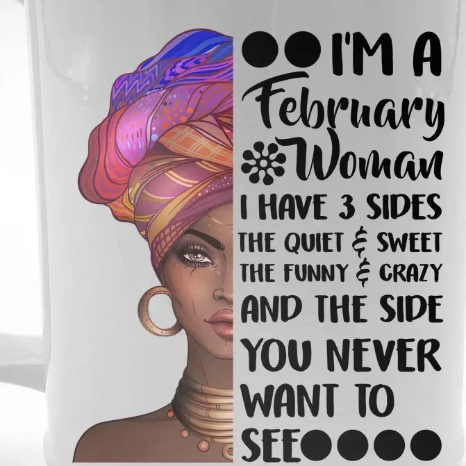 I'm A February Woman Front & Back Beer Stein