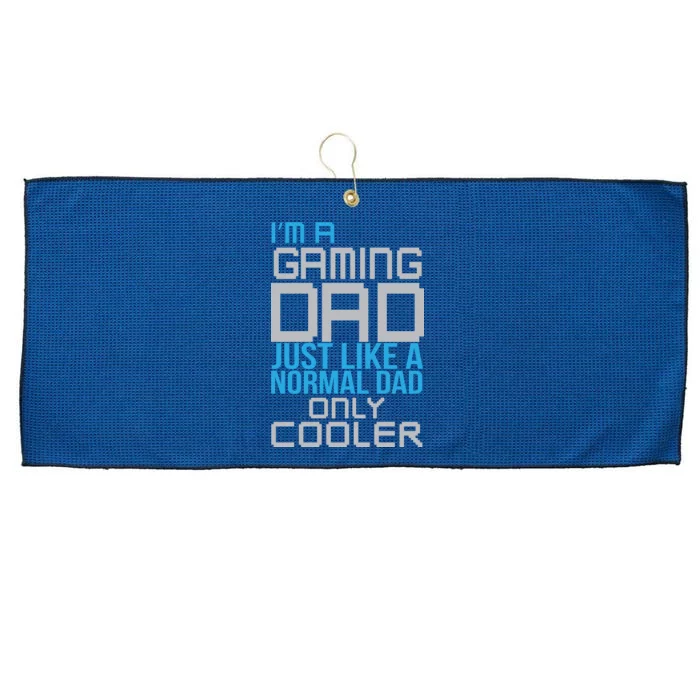 I'm A Gaming Dad Like a Normal Dad Only Cooler Large Microfiber Waffle Golf Towel