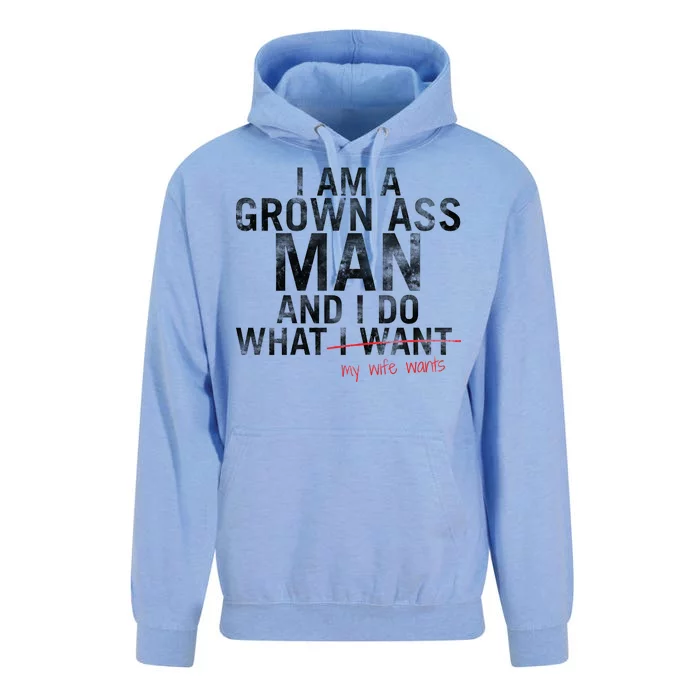 I'm A Grown Man And I Do What My Wife Wants Unisex Surf Hoodie