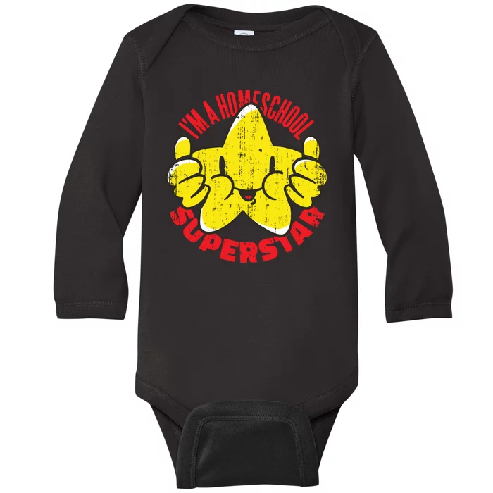 I'm A Homeschool Superstar Baby Long Sleeve Bodysuit