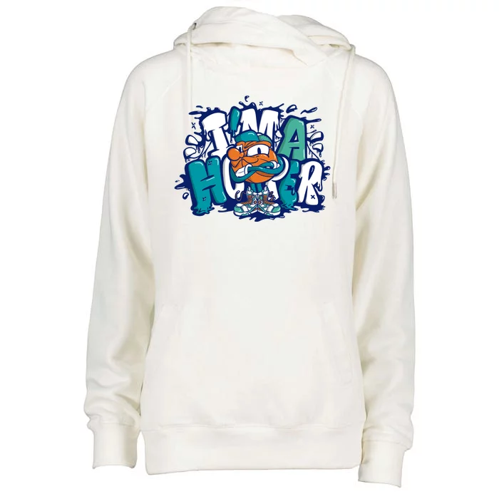 I'm A Hooper Basketball Graffiti Womens Funnel Neck Pullover Hood