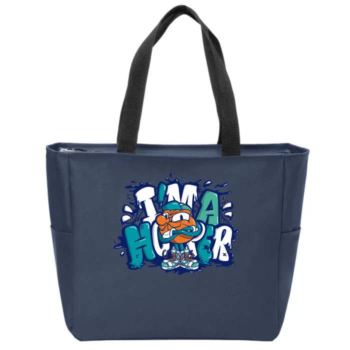 I'm A Hooper Basketball Graffiti Zip Tote Bag