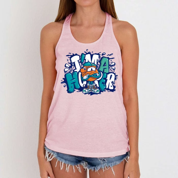 I'm A Hooper Basketball Graffiti Women's Knotted Racerback Tank