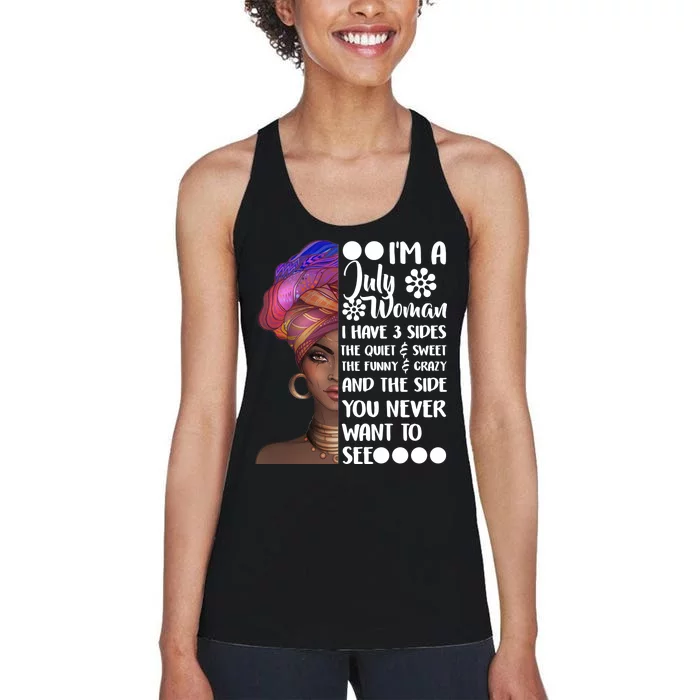 I'm A July Woman Cute Birthday Women's Racerback Tank