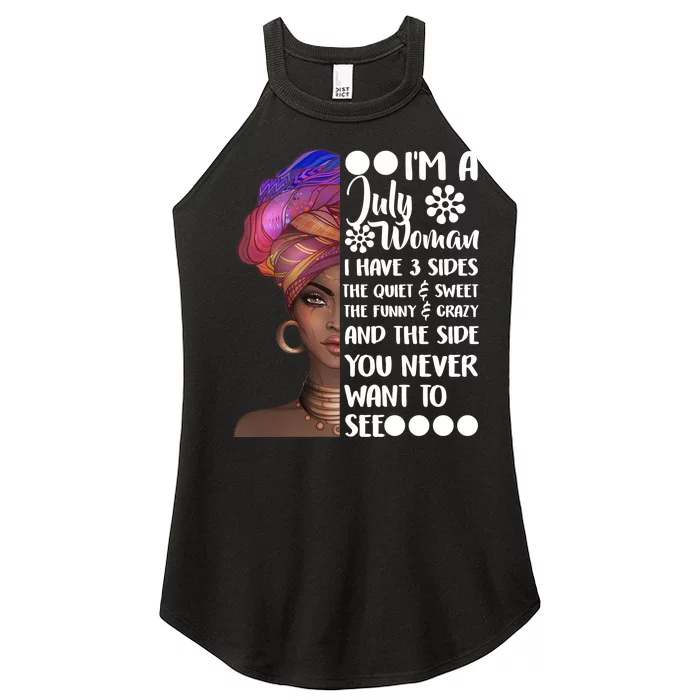 I'm A July Woman Cute Birthday Women’s Perfect Tri Rocker Tank