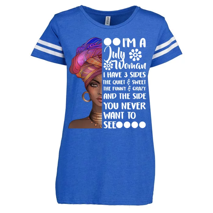 I'm A July Woman Cute Birthday Enza Ladies Jersey Football T-Shirt