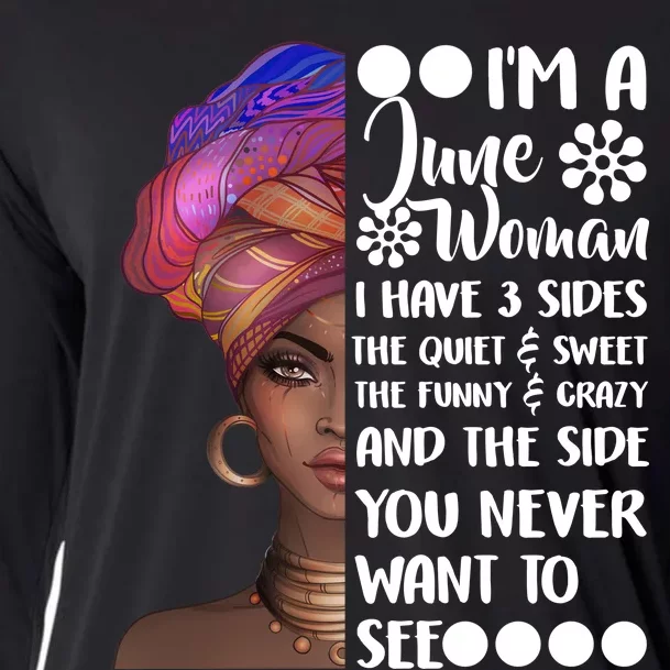 I'm a June Woman Cute Birthday Cooling Performance Long Sleeve Crew