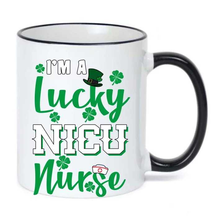 I'm A Lucky Nicu Nurse St Patrick's Day Black Color Changing Mug