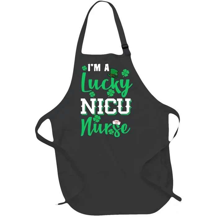 I'm A Lucky Nicu Nurse St Patrick's Day Full-Length Apron With Pocket