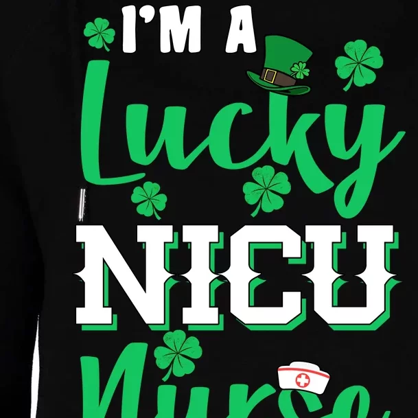 I'm A Lucky Nicu Nurse St Patrick's Day Womens Funnel Neck Pullover Hood