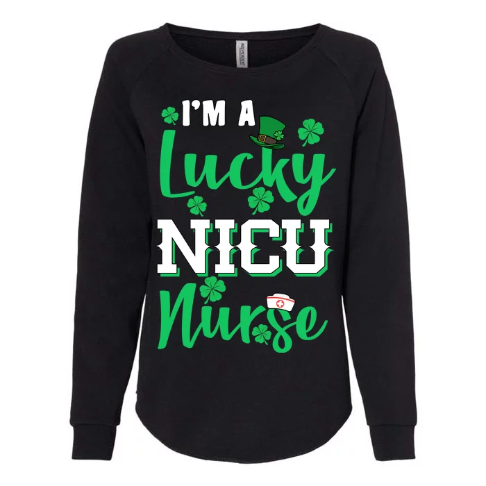 I'm A Lucky Nicu Nurse St Patrick's Day Womens California Wash Sweatshirt