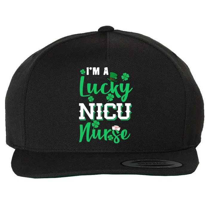 I'm A Lucky Nicu Nurse St Patrick's Day Wool Snapback Cap