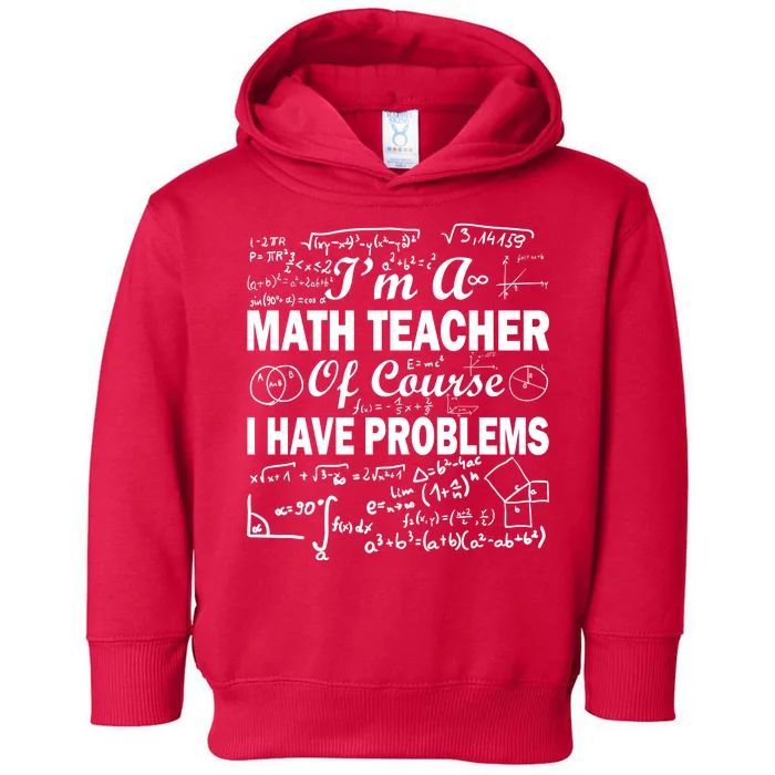 I'm A Math Teacher Of Course I Have Problems Toddler Hoodie