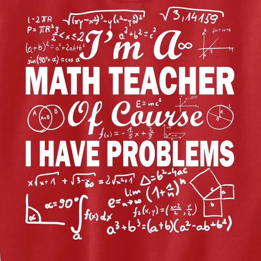 I'm A Math Teacher Of Course I Have Problems Kids Sweatshirt