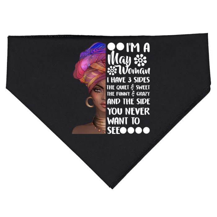 I'm A May Woman Cute Birthday USA-Made Doggie Bandana