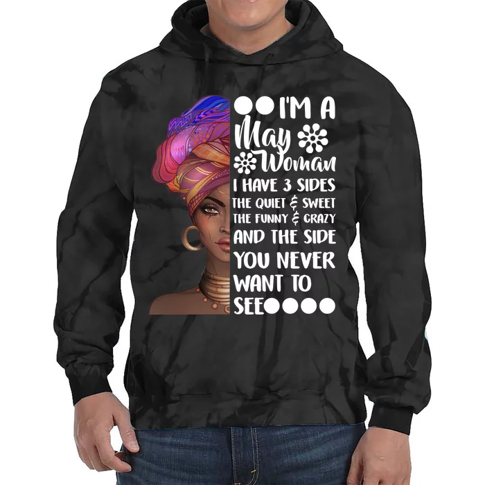 I'm A May Woman Cute Birthday Tie Dye Hoodie