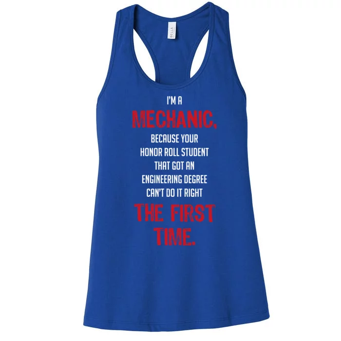 I'm A Mechanic Women's Racerback Tank