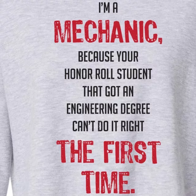 I'm A Mechanic Cropped Pullover Crew