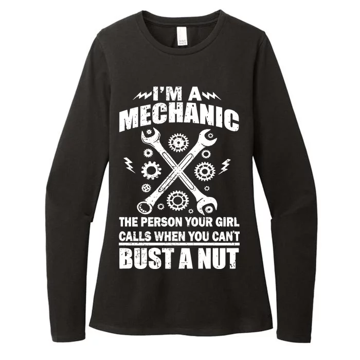 I'm A Mechanic Girl Calls When You Can't Bust A Nut Womens CVC Long Sleeve Shirt