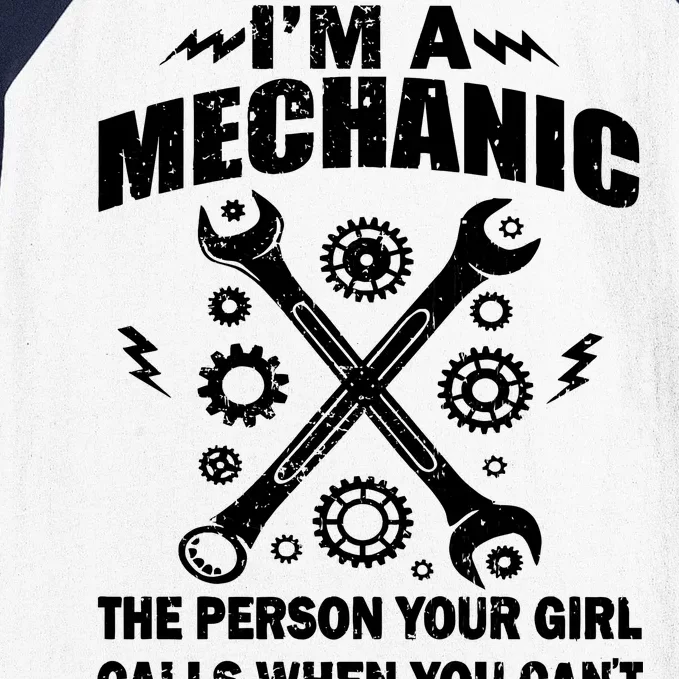 I'm A Mechanic Girl Calls When You Can't Bust A Nut Baseball Sleeve Shirt