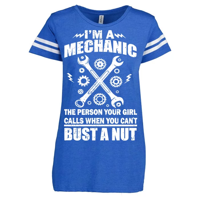 I'm A Mechanic Girl Calls When You Can't Bust A Nut Enza Ladies Jersey Football T-Shirt