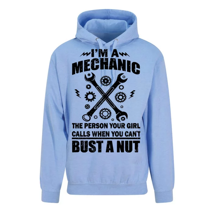 I'm A Mechanic Girl Calls When You Can't Bust A Nut Unisex Surf Hoodie