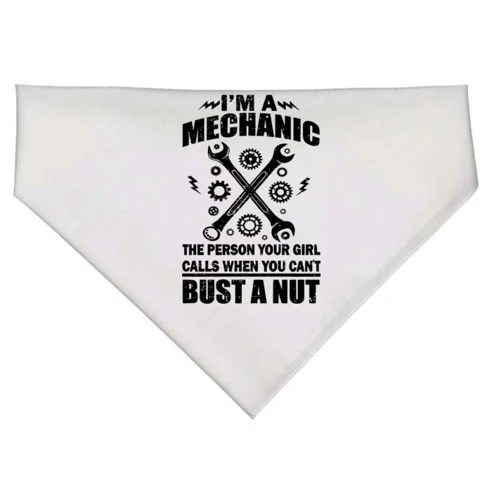 I'm A Mechanic Girl Calls When You Can't Bust A Nut USA-Made Doggie Bandana