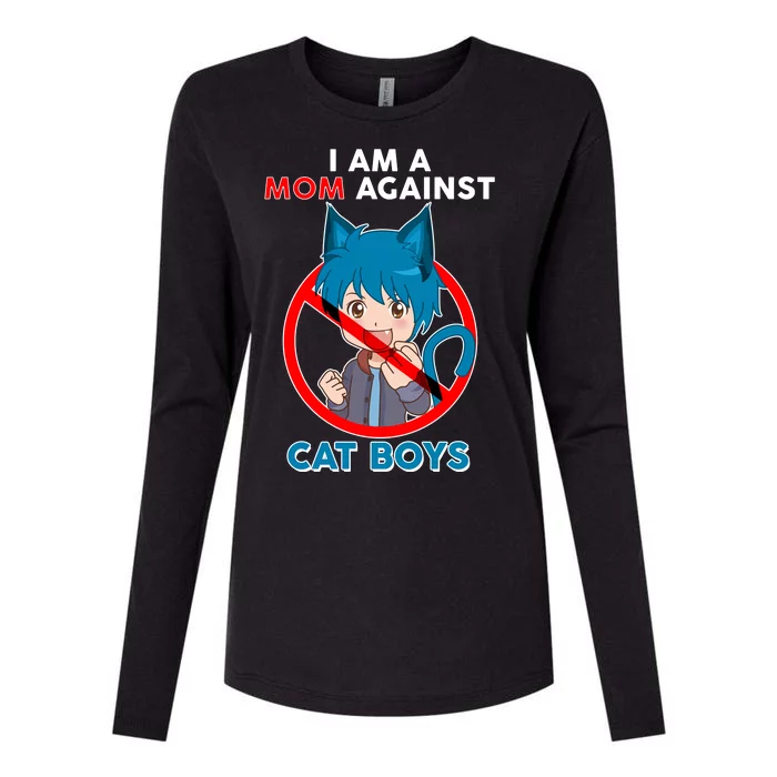 I'm A Mom Against Cat Boys Anime Cat Boys Womens Cotton Relaxed Long Sleeve T-Shirt