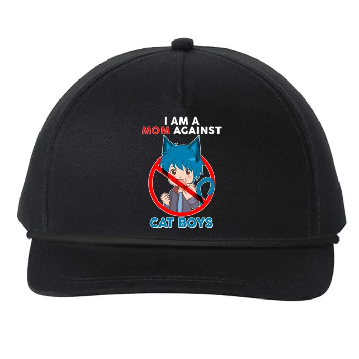 I'm A Mom Against Cat Boys Anime Cat Boys Snapback Five-Panel Rope Hat