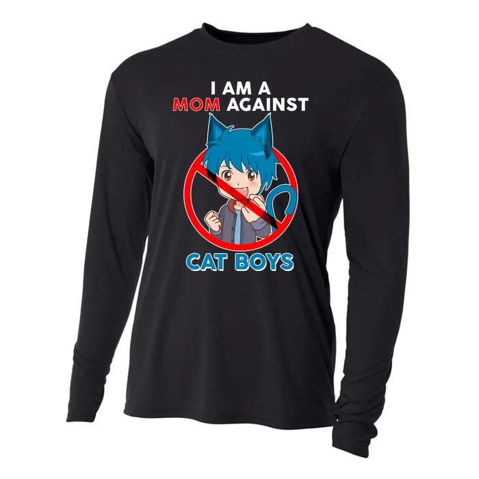 I'm A Mom Against Cat Boys Anime Cat Boys Cooling Performance Long Sleeve Crew