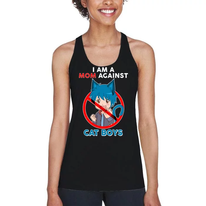 I'm A Mom Against Cat Boys Anime Cat Boys Women's Racerback Tank