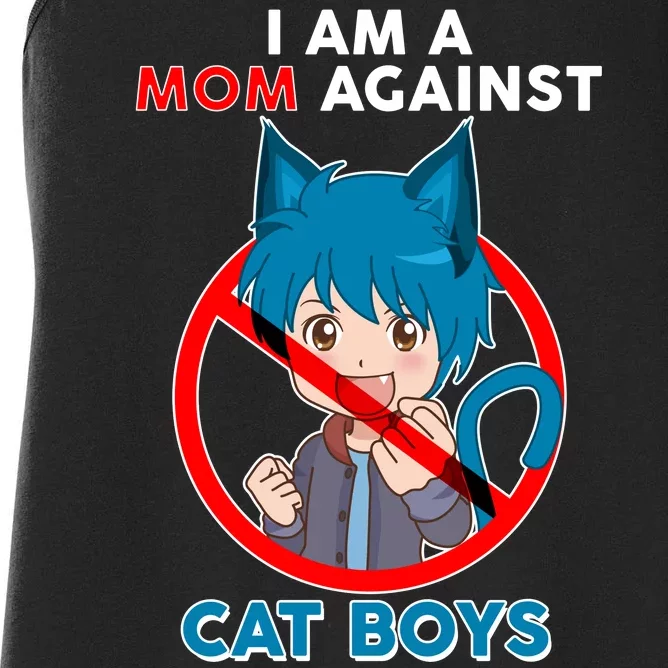 I'm A Mom Against Cat Boys Anime Cat Boys Women's Racerback Tank