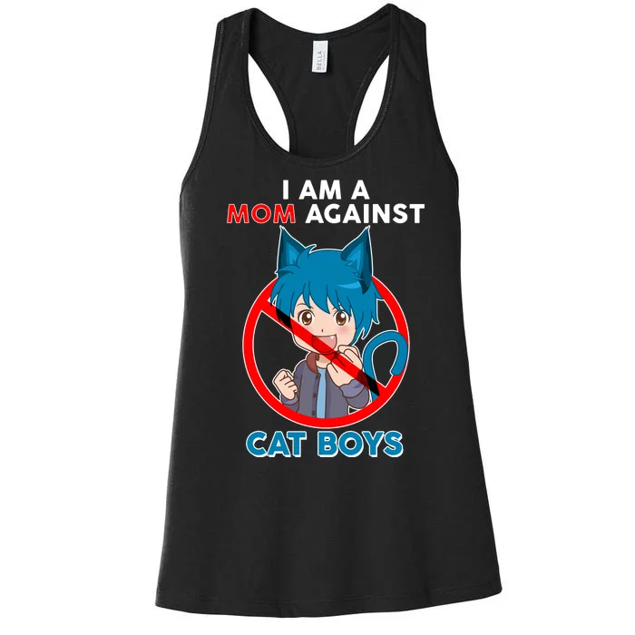 I'm A Mom Against Cat Boys Anime Cat Boys Women's Racerback Tank