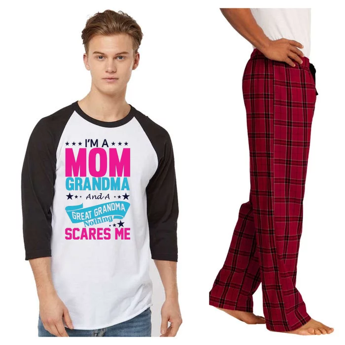 I'm A Mom Grandma And A Great Grandma Funny Raglan Sleeve Pajama Set